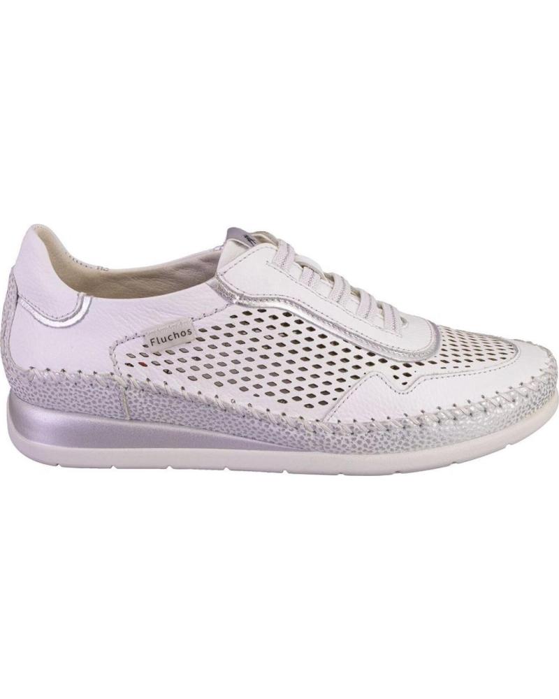 FLUCHOS ZAPATILLAS CASUAL F2143 DE PIEL BLANCO