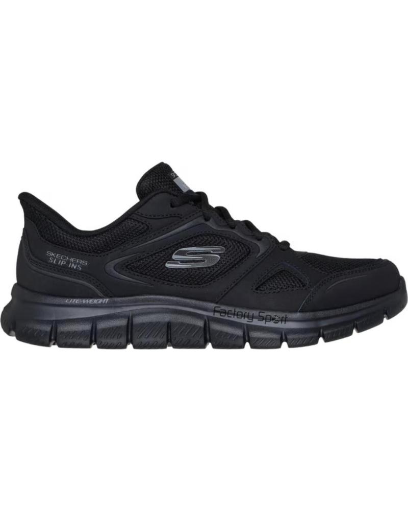 SKECHERS TRACK EZRAL SLIP INS NEGRO BBK PARA HOMBRE - 40 BBK NEGRO