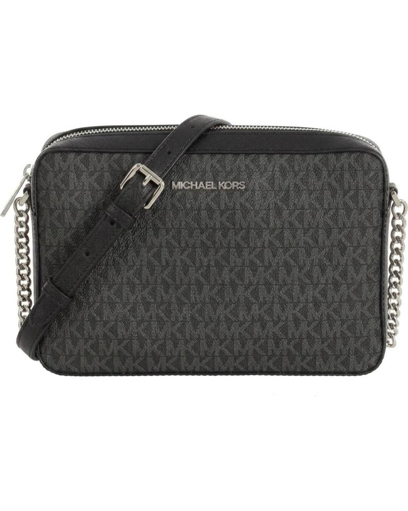 MICHAEL KORS BOLSO BANDOLERA 35F8STTC3B NEGRO CON DETALLES PLATEADOS NEGRO-PLATA