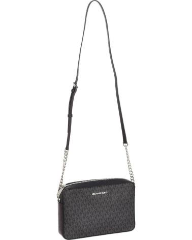 MICHAEL KORS BOLSO BANDOLERA 35F8STTC3B NEGRO CON DETALLES PLATEADOS NEGRO-PLATA