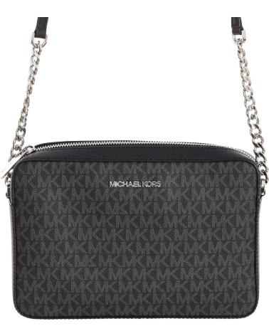 MICHAEL KORS BOLSO BANDOLERA 35F8STTC3B NEGRO CON DETALLES PLATEADOS NEGRO-PLATA