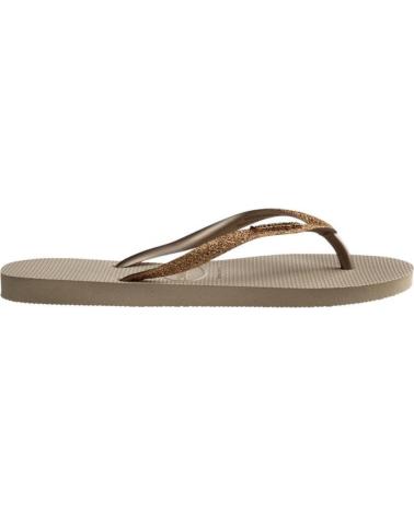 HAVAIANAS CHANCLAS SLIM GLITTER BEIGE