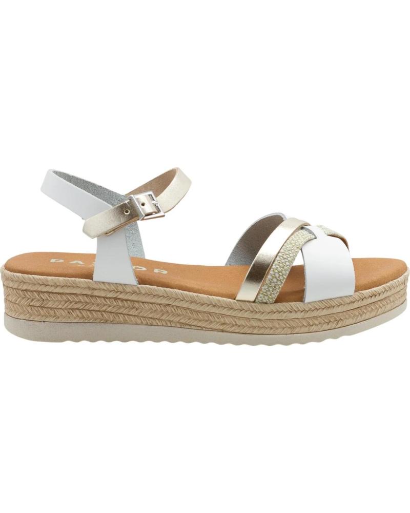 OH MY SANDALS SANDALIAS 5823 PLATAFORMA Y TIRAS COMBINADAS BLANCO