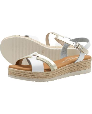 OH MY SANDALS SANDALIAS 5823 PLATAFORMA Y TIRAS COMBINADAS BLANCO