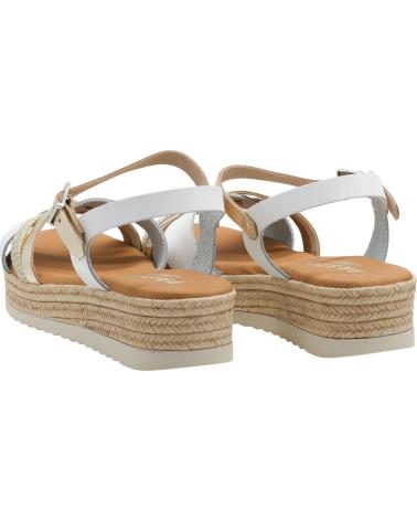 OH MY SANDALS SANDALIAS 5823 PLATAFORMA Y TIRAS COMBINADAS BLANCO