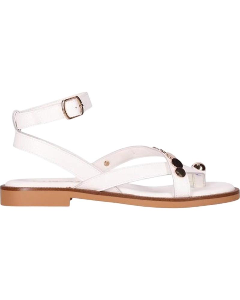 CHIKA10 SANDALIAS COINS 04 BLANCAS CON DETALLE BLANCO