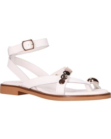 CHIKA10 SANDALIAS COINS 04 BLANCAS CON DETALLE BLANCO