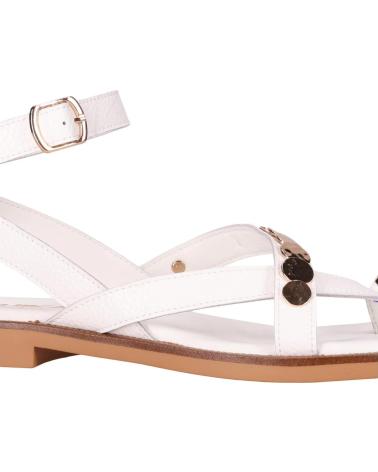 CHIKA10 SANDALIAS COINS 04 BLANCAS CON DETALLE BLANCO