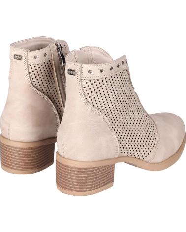 CHIKA10 BOTINES RAMBLA 08 EN COLOR BEIGE CON DETALLE TROQUELADO