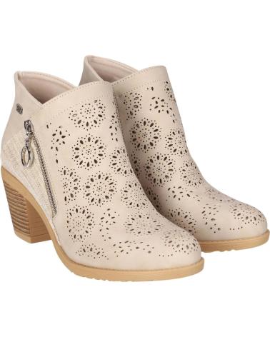 CHIKA10 BOTINES TONIA 18 BEIGE CON CALADOS