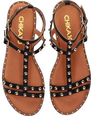 CHIKA10 SANDALIAS MUSAKA CON TACHUELAS NEGRO