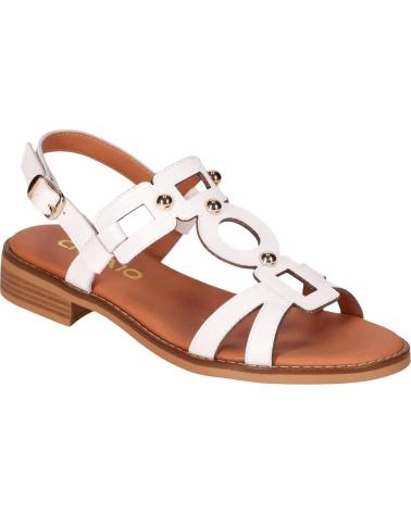 CHIKA10 SANDALIA PLANA MIL BLANCA CON DETALLES METÁLICOS BLANCO