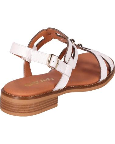 CHIKA10 SANDALIA PLANA MIL BLANCA CON DETALLES METÁLICOS BLANCO