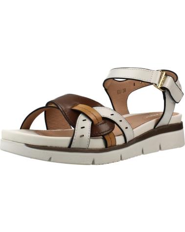 STONEFLY SANDALIAS ELODY 26 EN CUERO BLANCO Y TONOS TIERRA ARC