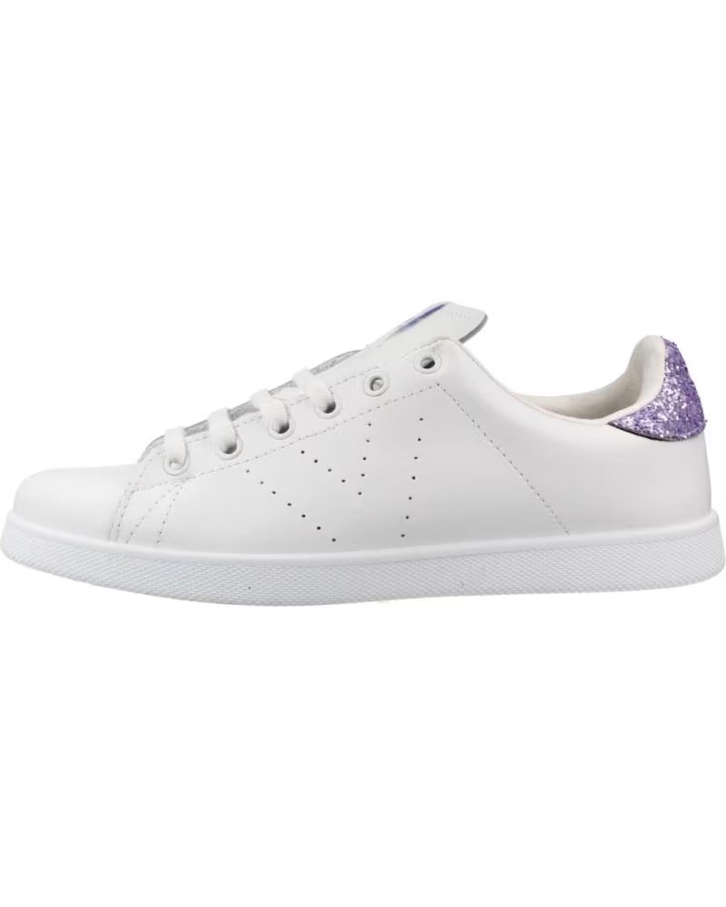VICTORIA 1125104 SNEAKERS IN WHITE WITH LILAC DETAIL LILA
