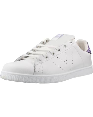 VICTORIA ZAPATILLAS 1125104 BLANCAS CON DETALLE LILA