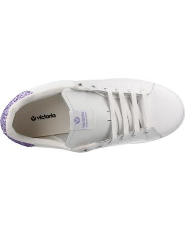VICTORIA ZAPATILLAS 1125104 BLANCAS CON DETALLE LILA
