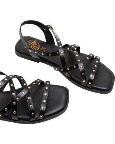 PORRONET SANDALIAS PLANAS 3223 CON TACHUELAS MARRóN