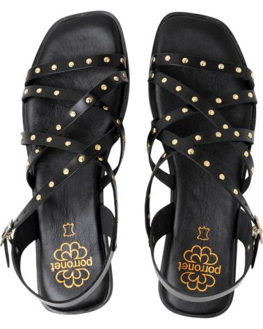 PORRONET SANDALIAS PLANAS 3223 CON TACHUELAS MARRóN