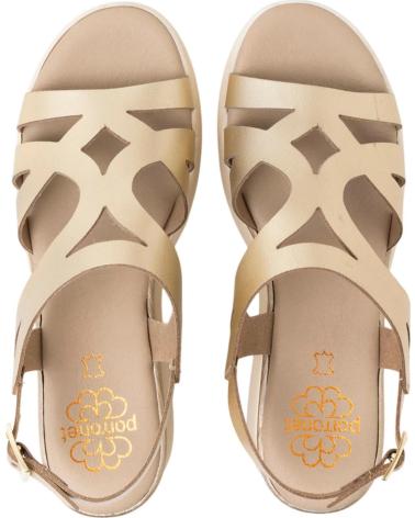 PORRONET SANDALIA 3267 TAUPE CON CUÑA