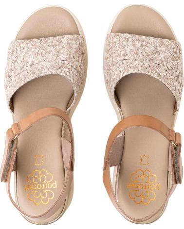 PORRONET SANDALIA 3266 TAUPE CUÑA