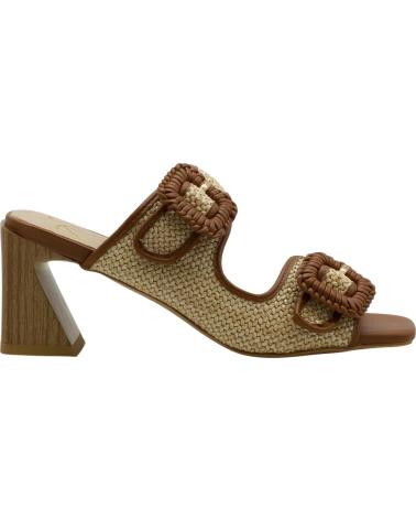 PASTOR SANDALIAS ROCK AWAY CON HEBILLAS Y TACÓN GEOMÉTRICO BEIGE