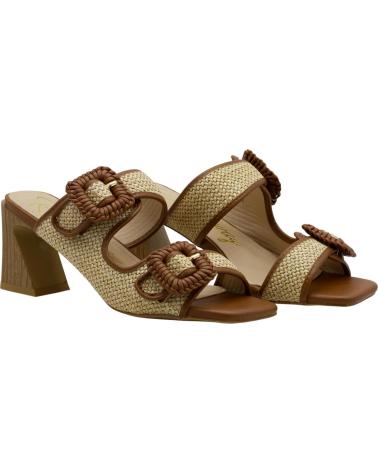 PASTOR SANDALIAS ROCK AWAY CON HEBILLAS Y TACÓN GEOMÉTRICO BEIGE