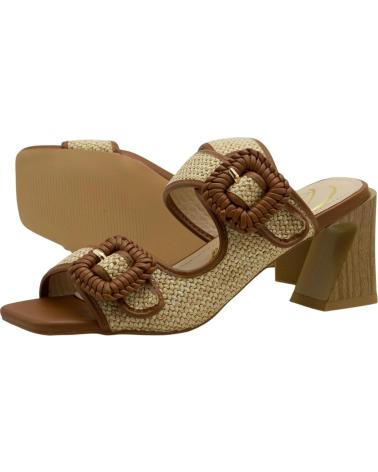 PASTOR SANDALIAS ROCK AWAY CON HEBILLAS Y TACÓN GEOMÉTRICO BEIGE