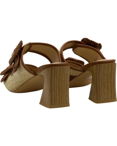 PASTOR SANDALIAS ROCK AWAY CON HEBILLAS Y TACÓN GEOMÉTRICO BEIGE