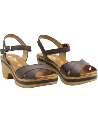 LINCE BONTRE 22201 PLATFORM HEEL SANDAL BROWN MARRóN