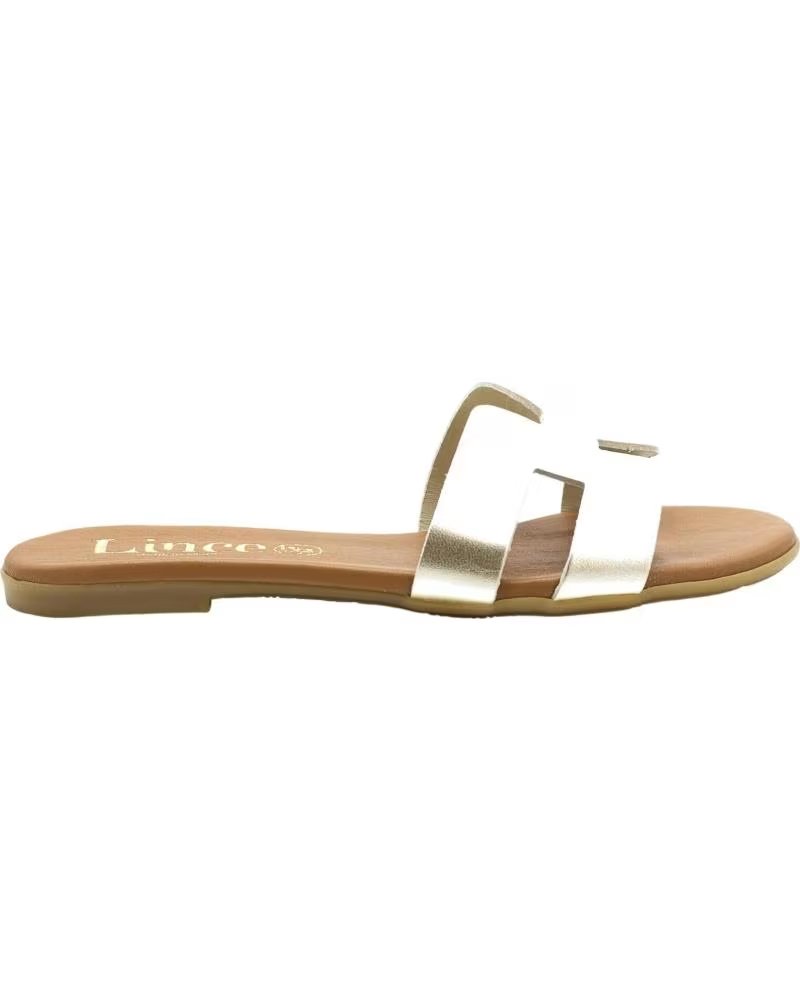 LINCE SANDALIAS PLANAS BONTRE 92802 EN TONO ORO