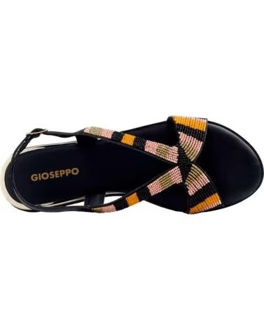 GIOSEPPO SANDÁLIAS 79068-P COM TIRAS MULTICOLORIDAS NEGRO