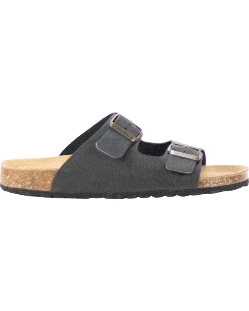 KESLEM MILAN DOUBLE BUCKLE SANDALS NEGRO