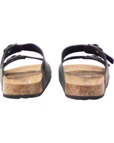 KESLEM MILAN DOUBLE BUCKLE SANDALS NEGRO