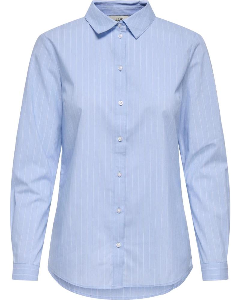 ONLY CAMISA DE ALGODÓN AZUL