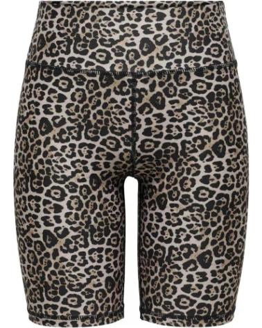 ONLY PLAY ONPJAM-2-ALEO PANTALONES CORTOS DE CICLISMO ANIMAL PRINT MARRóN