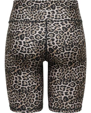 ONLY PLAY ONPJAM-2-ALEO PANTALONES CORTOS DE CICLISMO ANIMAL PRINT MARRóN