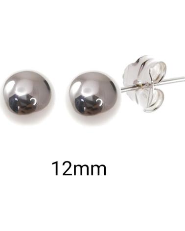 MINOPLATA PENDIENTES DE PLATA BOLA 12 MM