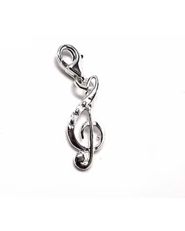 MINOPLATA COLGANTE CLAVE DE SOL ESTILO CHARMS EN PLATA