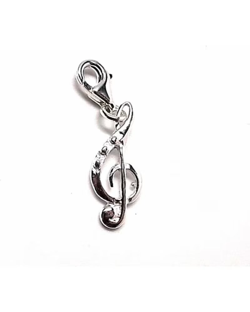 MINOPLATA COLGANTE CLAVE DE SOL ESTILO CHARMS EN PLATA