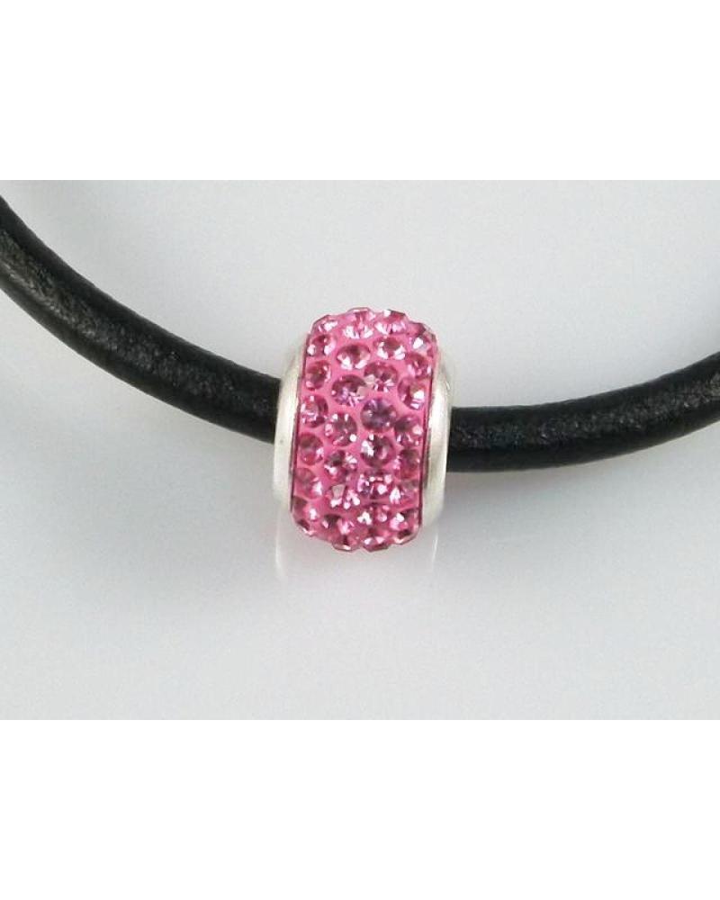 MINOPLATA ABALORIO DE PLATA CRISTAL ROSA 4