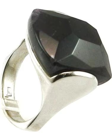 MINOPLATA RING AUS RHODINIERTEM SILBER MIT AMETHYST