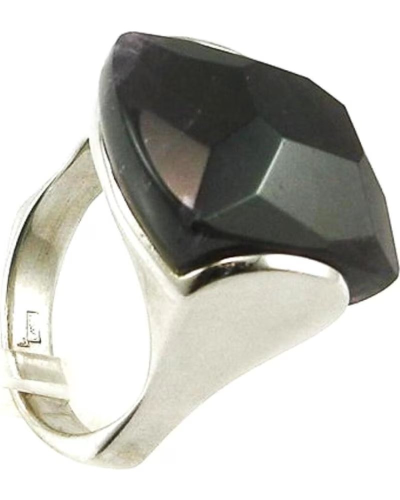 MINOPLATA RING AUS RHODINIERTEM SILBER MIT AMETHYST