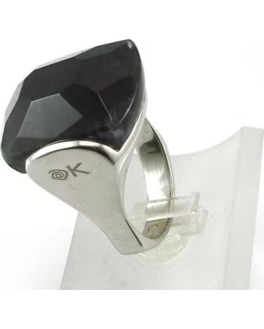 MINOPLATA RING AUS RHODINIERTEM SILBER MIT AMETHYST