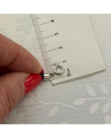 MINOPLATA CORDÓN TRENZADO DE PIEL MARRÓN 4MM CON TERMINALES DE PLATA