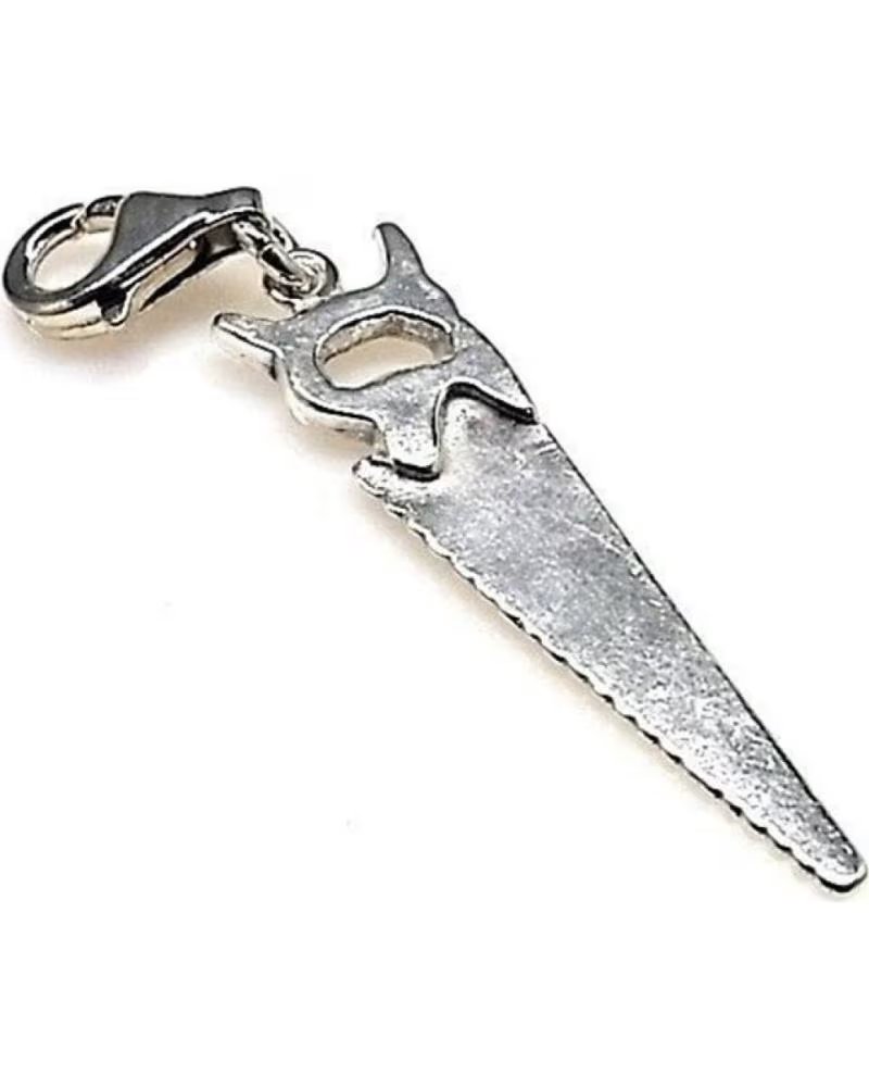 MINOPLATA COLGANTE ESTILO CHARMS DE PLATA CON FORMA DE SERRUCHO
