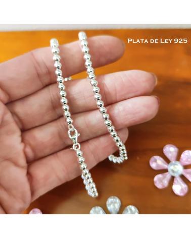 MINOPLATA GARGANTILLA DE PLATA DE LEY CON BOLAS DE 4 MM