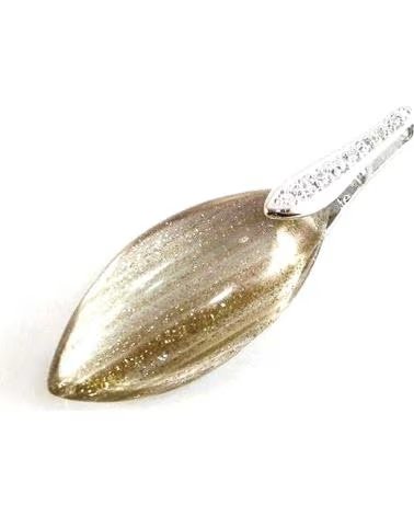 MINOPLATA PENDENTIF EN ARGENT STERLING RHODIÉ AVEC ZIRCONE COULEUR CHAMPAGNE