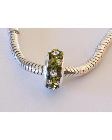 MINOPLATA ABALORIO DE PLATA CRISTAL 3 VERDE