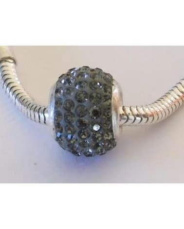 MINOPLATA ABALORIO DE PLATA CRISTAL 5 GRIS